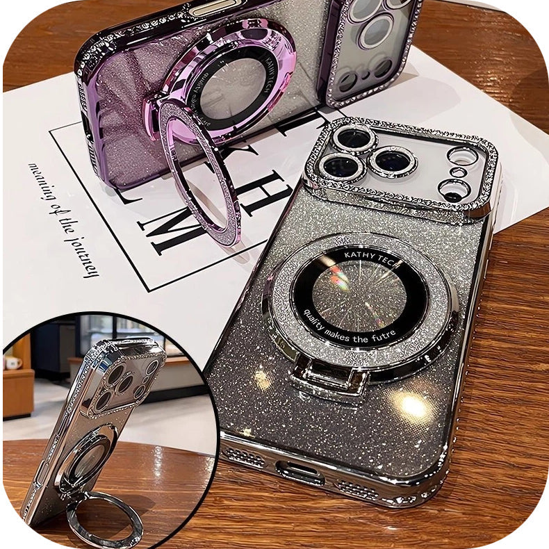 Premium Gradient Glitter Diamond Edge Case for iPhone 17 Series