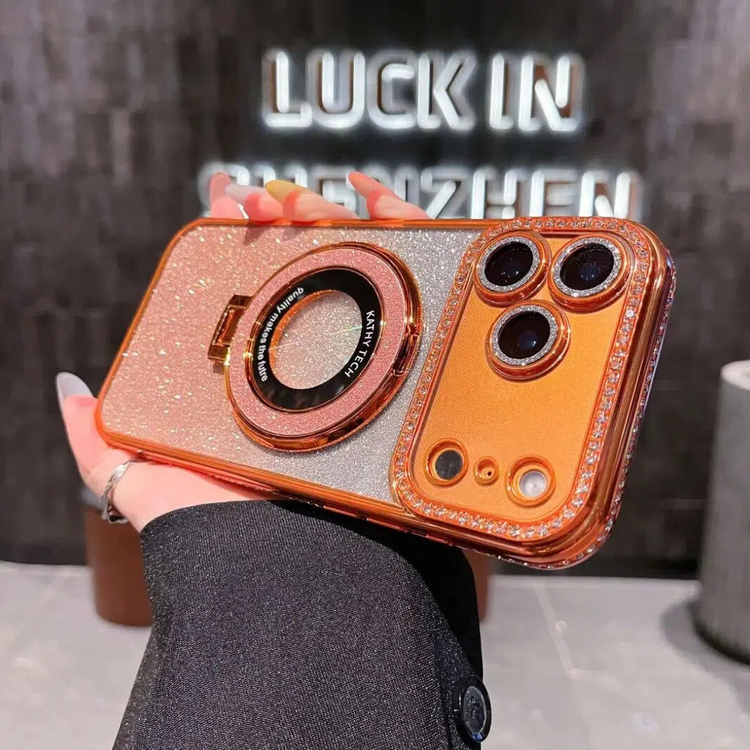 Premium Gradient Glitter Diamond Edge Case for iPhone 17 Series