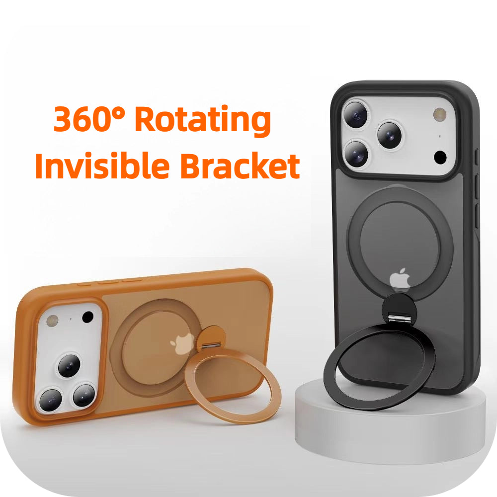 iPhone 17 Rotating Invisible Bracket Protective Case