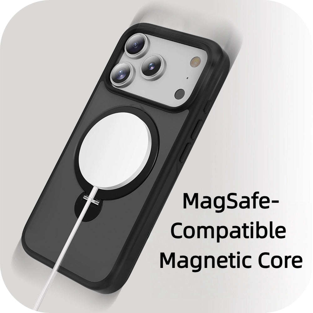 iPhone 17 Rotating Invisible Bracket Protective Case