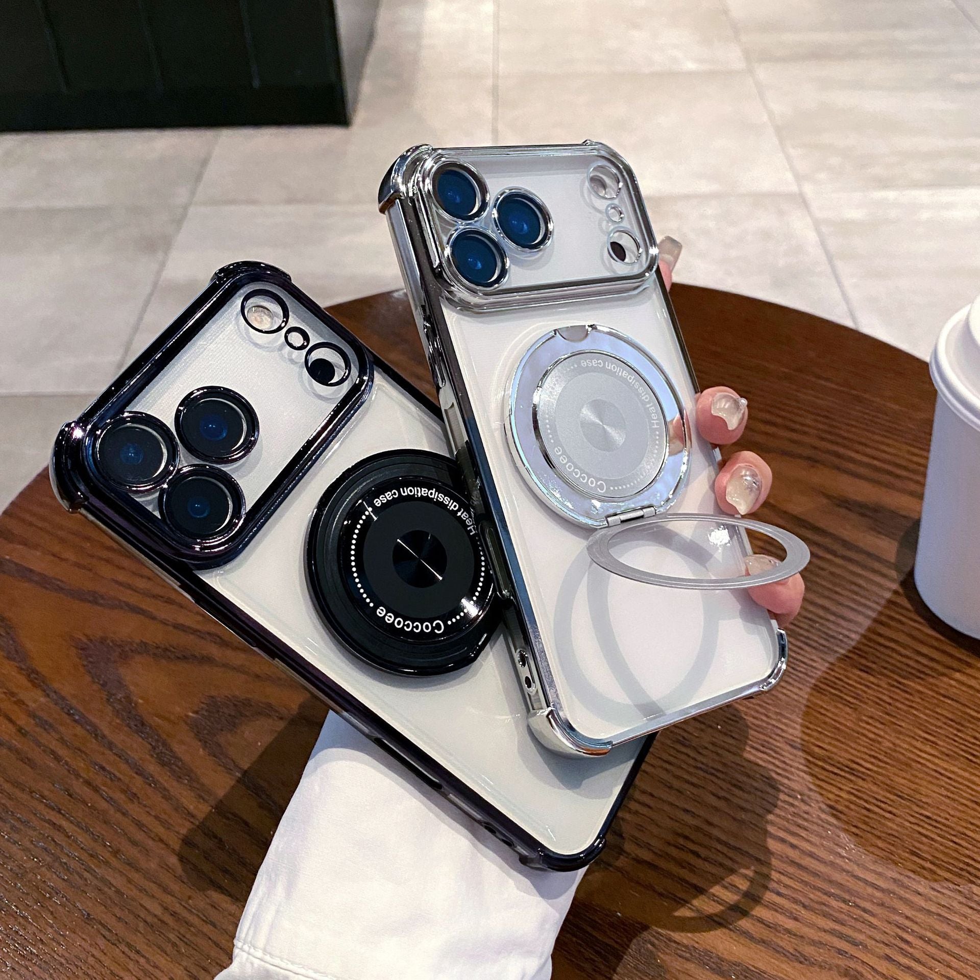 ?? 360° Rotating Magnetic Stand Protective Case for iPhone 17 Series