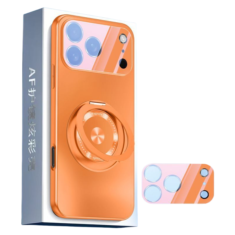 iPhone 17 Series Magnetic Case with Stand and Full Lens Film Protection