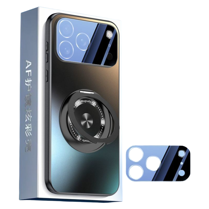 iPhone 17 Series Magnetic Case with Stand and Full Lens Film Protection
