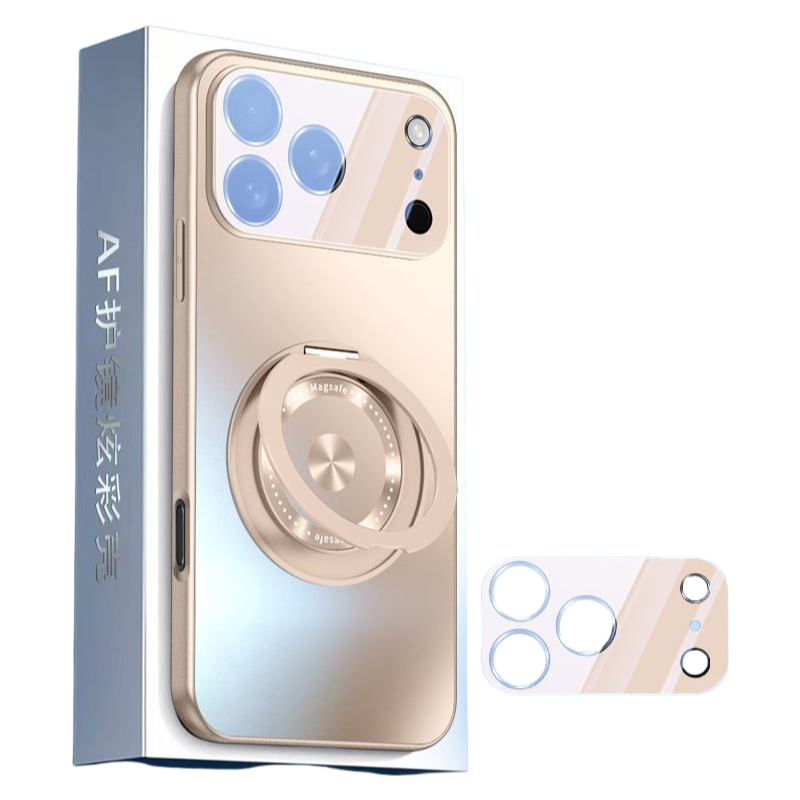 iPhone 17 Series Magnetic Case with Stand and Full Lens Film Protection