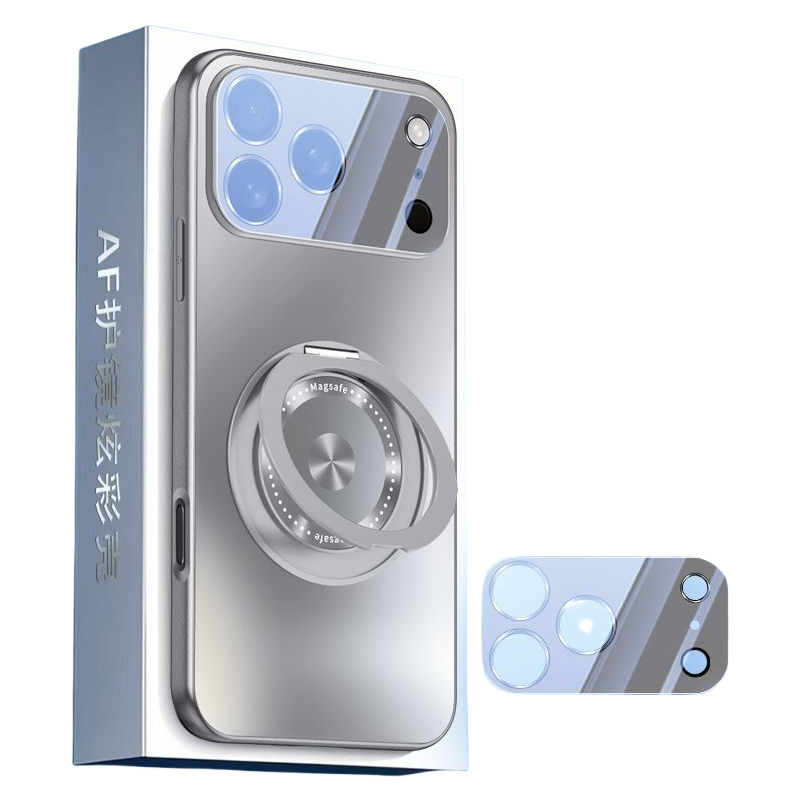 iPhone 17 Series Magnetic Case with Stand and Full Lens Film Protection