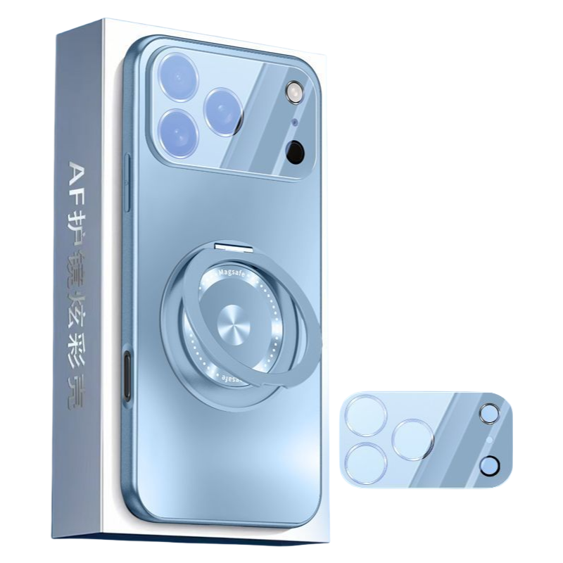 iPhone 17 Series Magnetic Case with Stand and Full Lens Film Protection