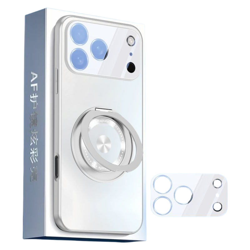iPhone 17 Series Magnetic Case with Stand and Full Lens Film Protection