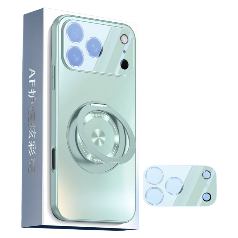 iPhone 17 Series Magnetic Case with Stand and Full Lens Film Protection