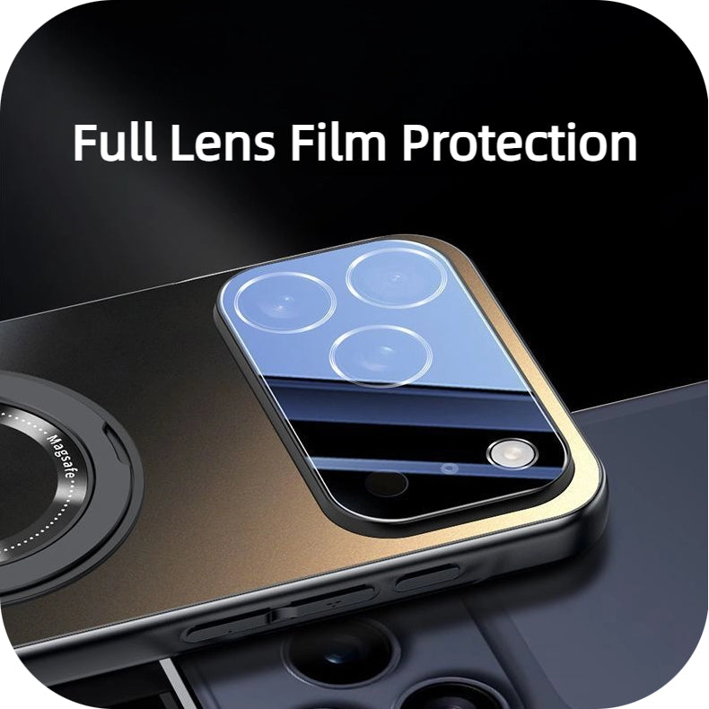 iPhone 17 Series Magnetic Case with Stand and Full Lens Film Protection