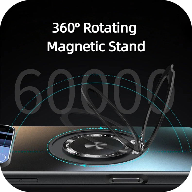 iPhone 17 Series Magnetic Case with Stand and Full Lens Film Protection