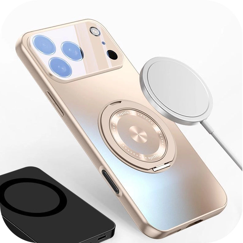 iPhone 17 Series Magnetic Case with Stand and Full Lens Film Protection