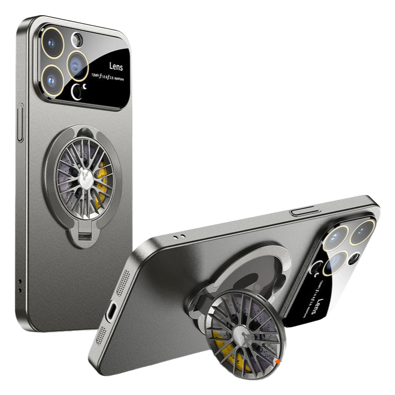 iPhone 17 Series Magnetic Case with 360° Rotating Gyro Stand