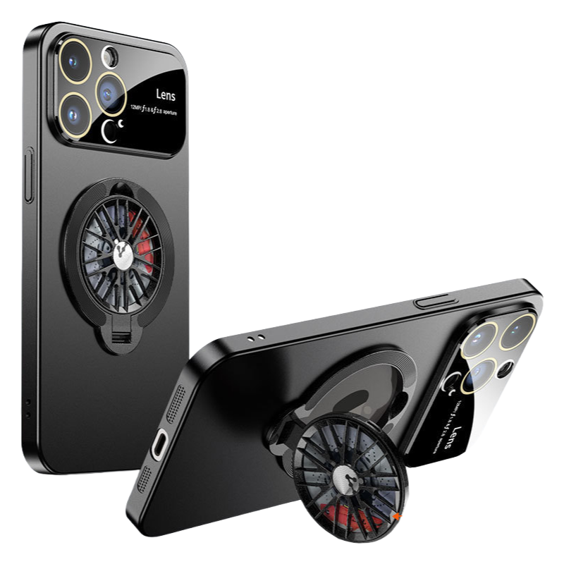 iPhone 17 Series Magnetic Case with 360° Rotating Gyro Stand