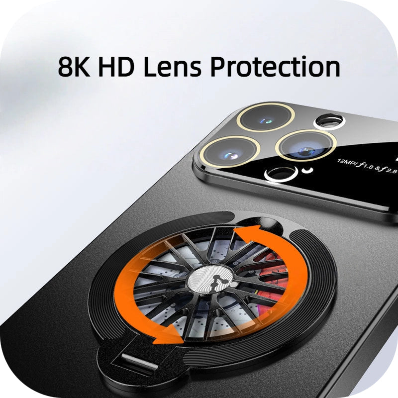 iPhone 17 Series Magnetic Case with 360° Rotating Gyro Stand