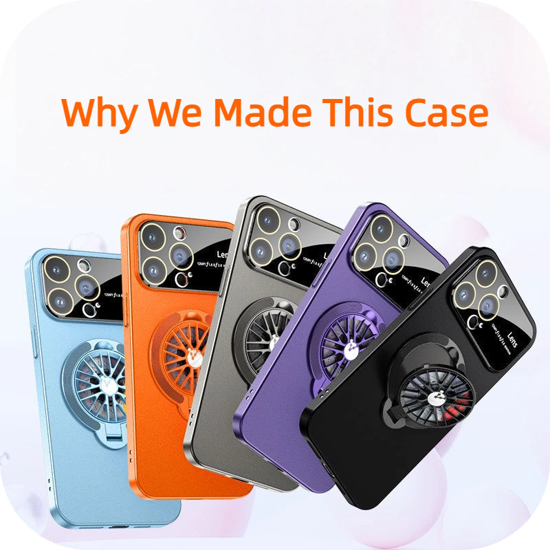 iPhone 17 Series Magnetic Case with 360° Rotating Gyro Stand