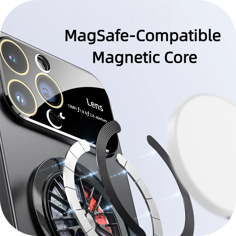 iPhone 17 Series Magnetic Case with 360° Rotating Gyro Stand