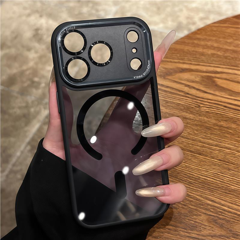 | iPhone 17 Series Silicone Magnetic Case – Rear Magnet, Shockproof & Durable