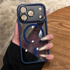 | iPhone 17 Series Silicone Magnetic Case – Rear Magnet, Shockproof & Durable