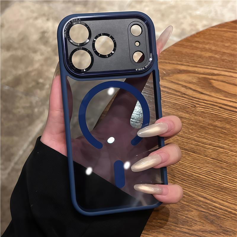 | iPhone 17 Series Silicone Magnetic Case – Rear Magnet, Shockproof & Durable