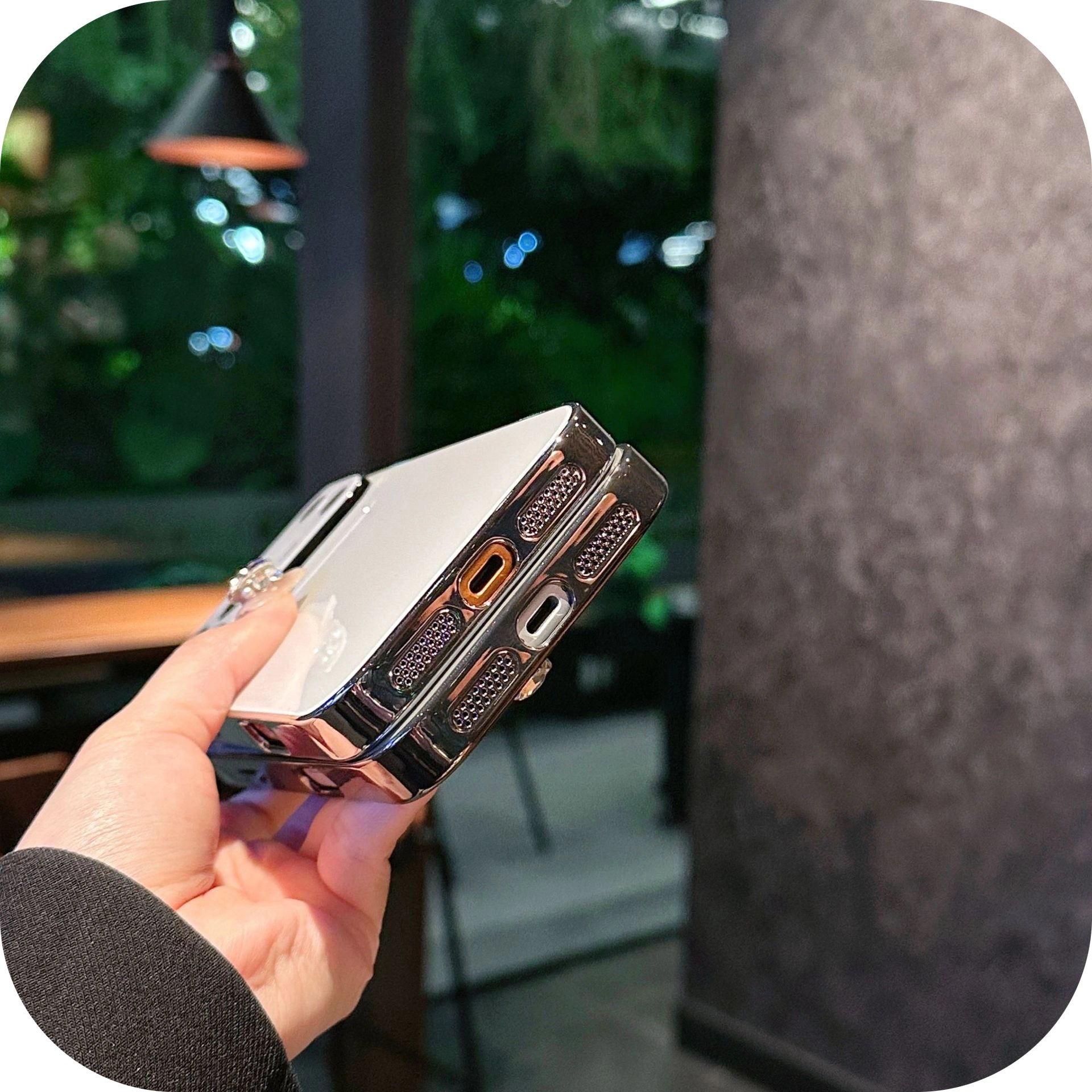 Ice Crystal Mirror Glass Case for iPhone 17 Series | Sleek Protective Cover