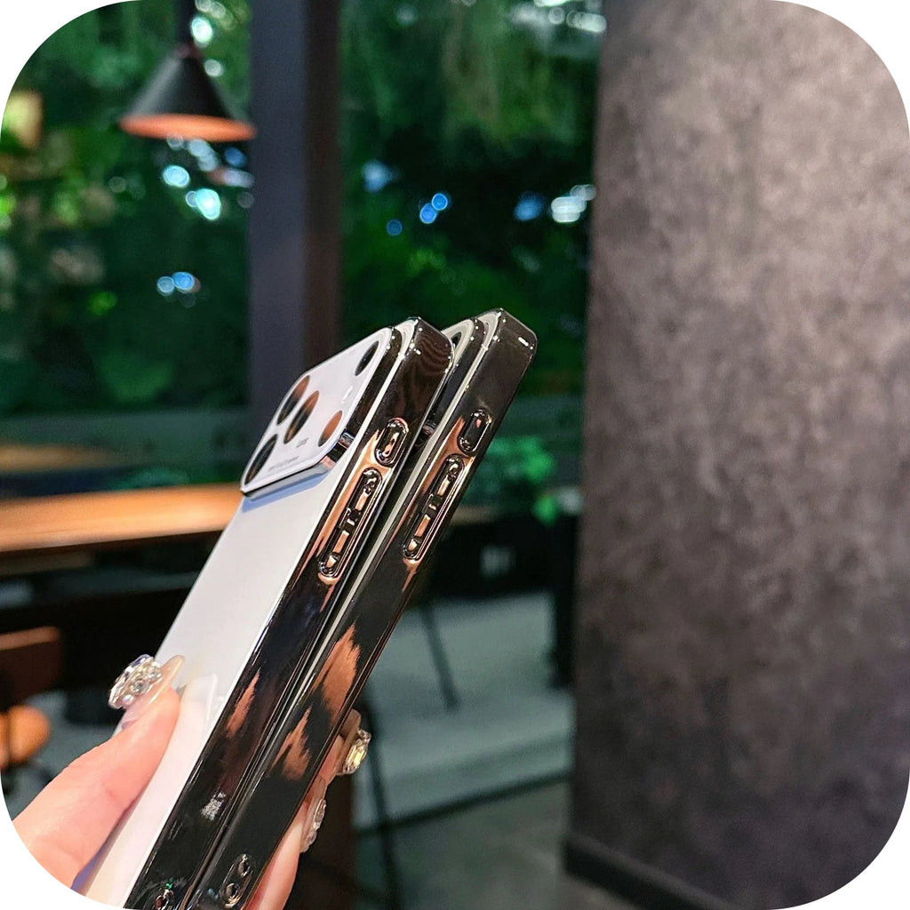 Ice Crystal Mirror Glass Case for iPhone 17 Series | Sleek Protective Cover