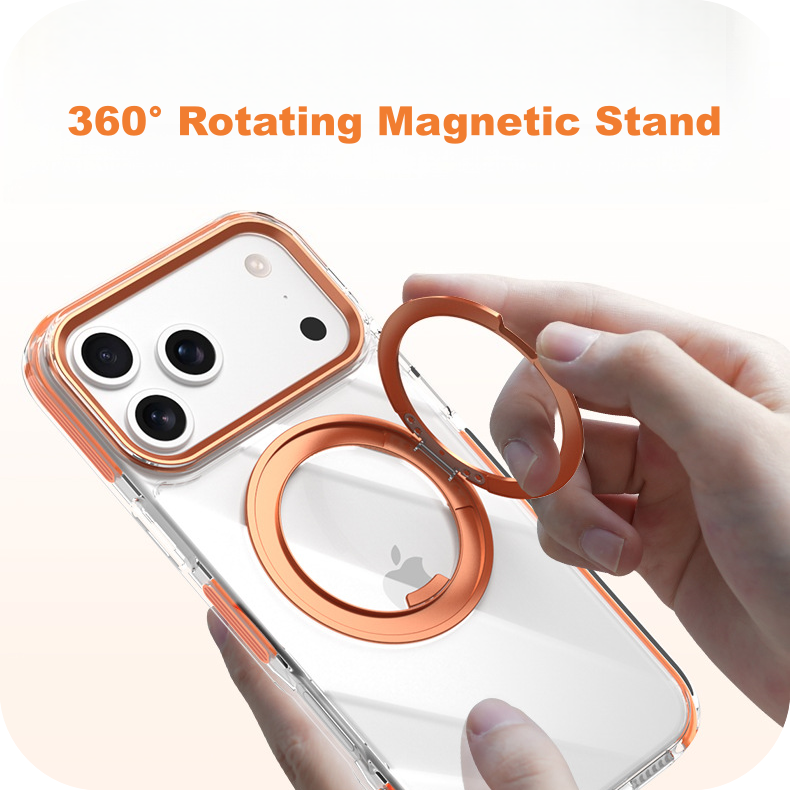 iPhone 17 Series Magnetic 360° Rotating Stand Protective Case