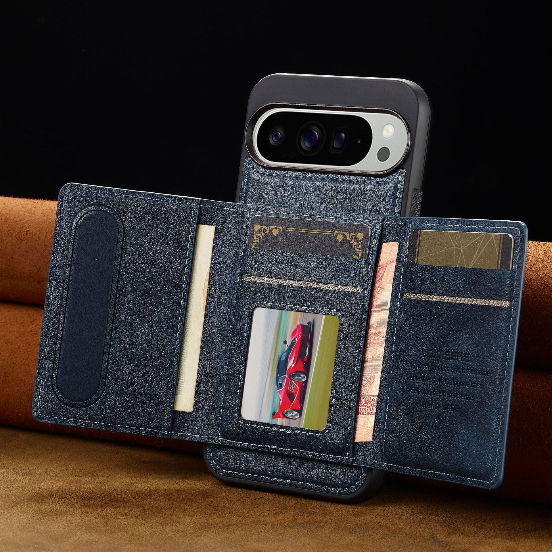 Anti-theft Magnetic Card Holder Stand Business Protective Case