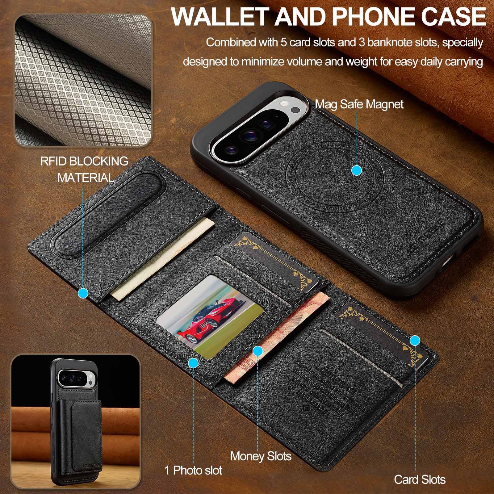 Anti-theft Magnetic Card Holder Stand Business Protective Case