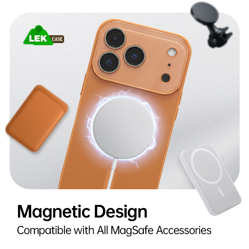 Matte AG Large Window Magnetic Case for iPhone 17 Series – Shockproof, Slim & Anti-Fingerprint Design