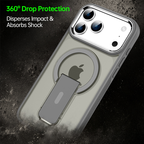 iPhone 17 Series Magnetic Frosted Case with Vertical Stand – Shockproof & Slim Design