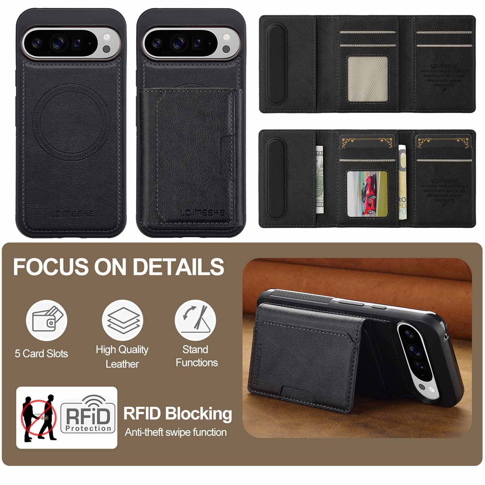 Anti-theft Magnetic Card Holder Stand Business Protective Case