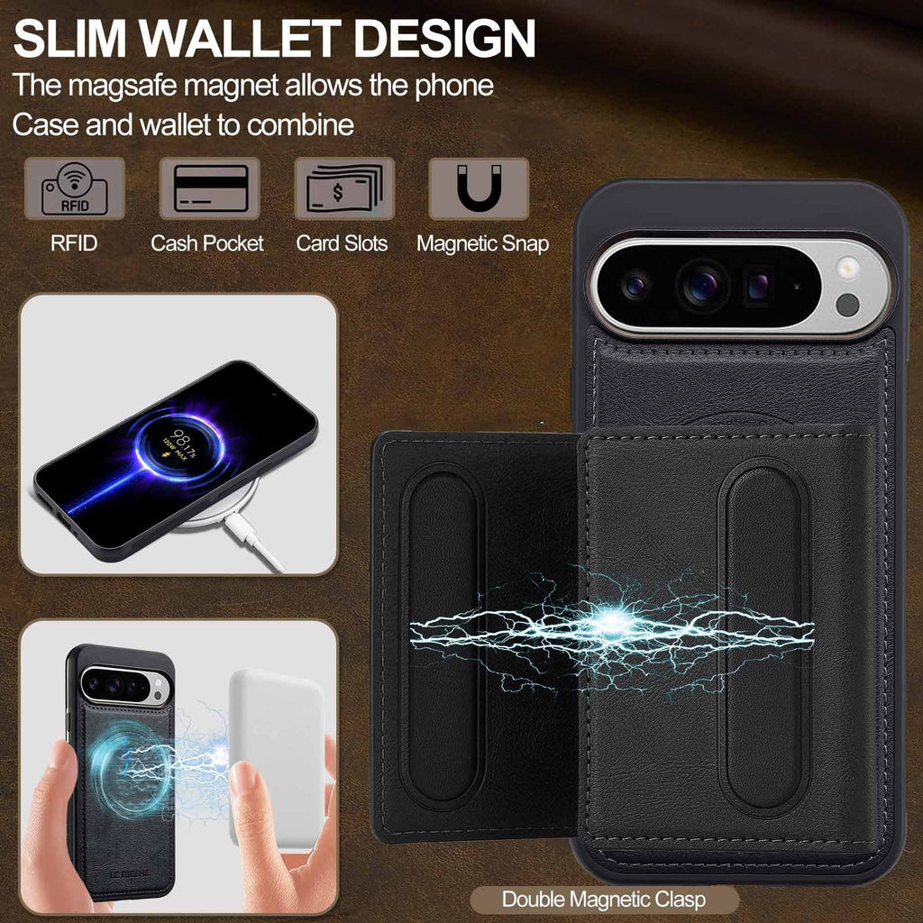 Anti-theft Magnetic Card Holder Stand Business Protective Case