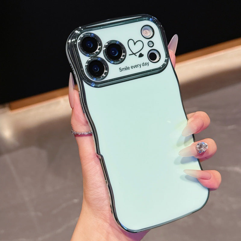 iPhone 17 Pro Max Electroplated Large Window Wave Design Protective Case