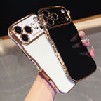 iPhone 17 Pro Max Electroplated Large Window Wave Design Protective Case