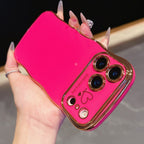 iPhone 17 Pro Max Electroplated Large Window Wave Design Protective Case