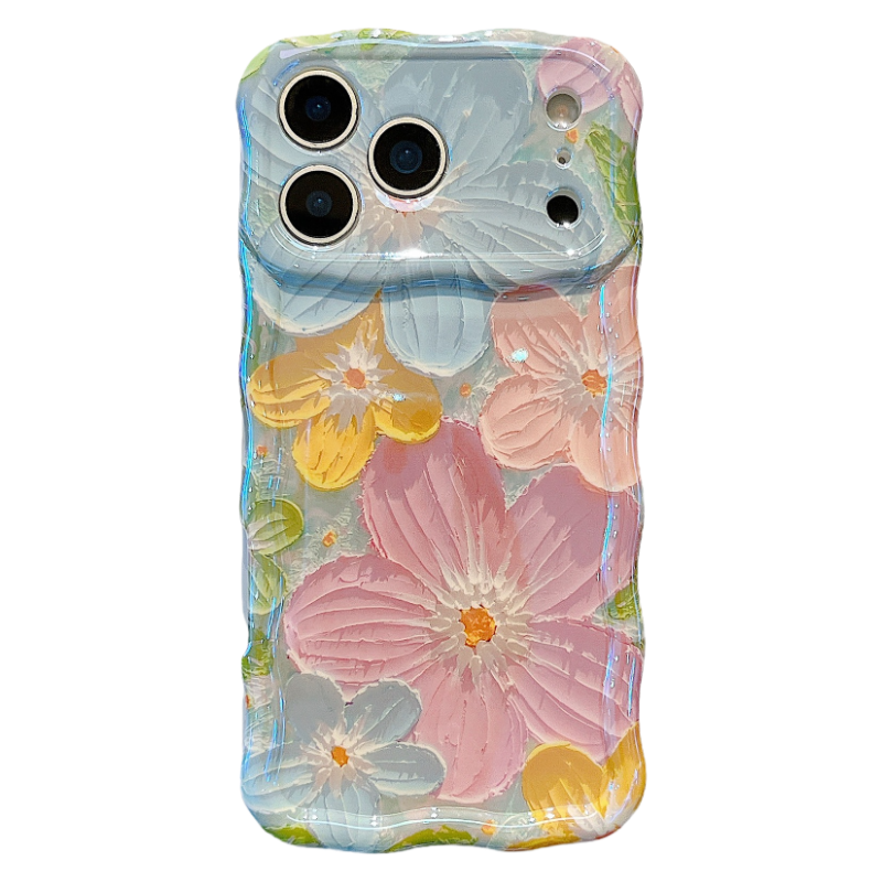iPhone 17 Series Oil Painting Flower Case – Artistic Floral Protective Cover