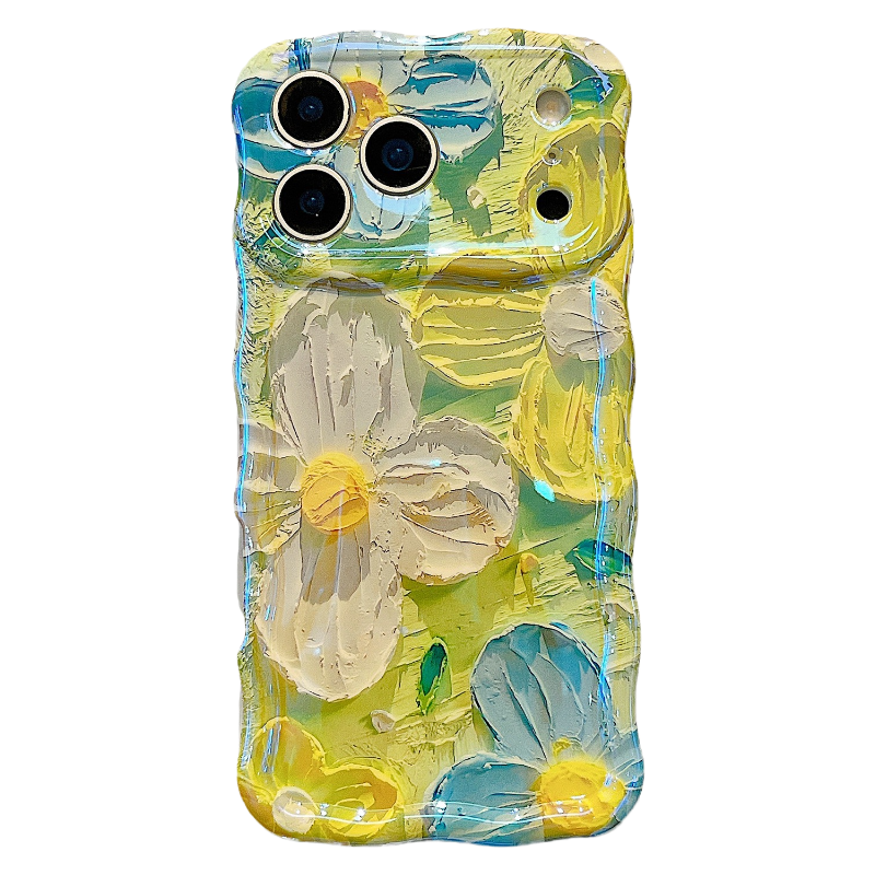 iPhone 17 Series Oil Painting Flower Case – Artistic Floral Protective Cover