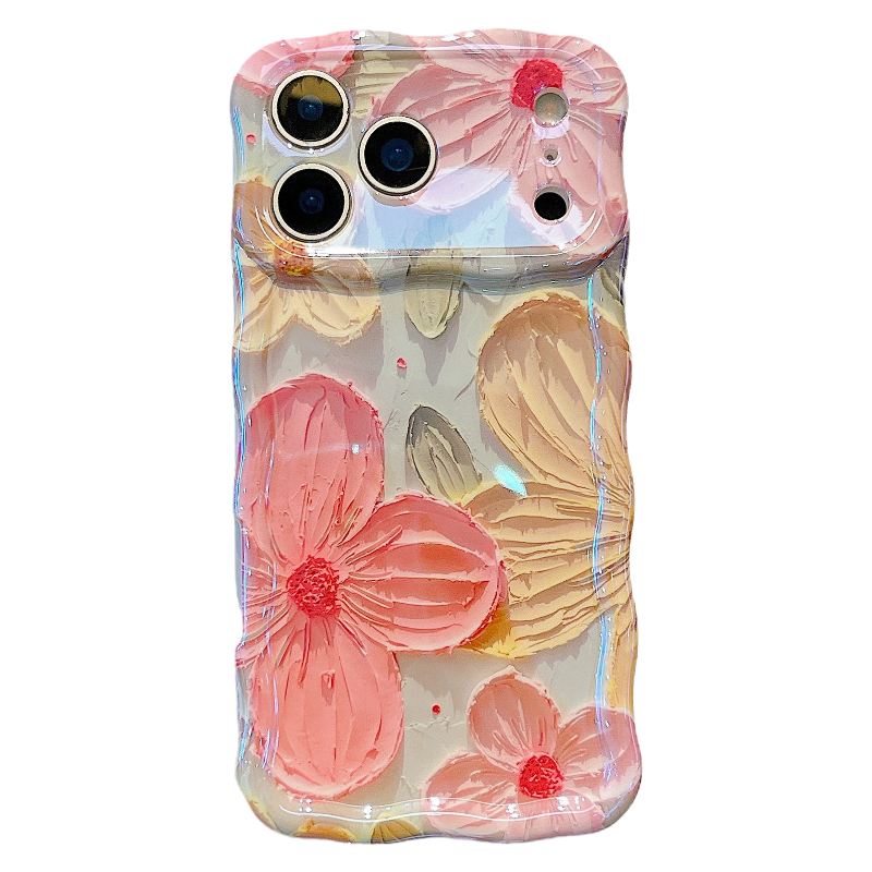 iPhone 17 Series Oil Painting Flower Case – Artistic Floral Protective Cover