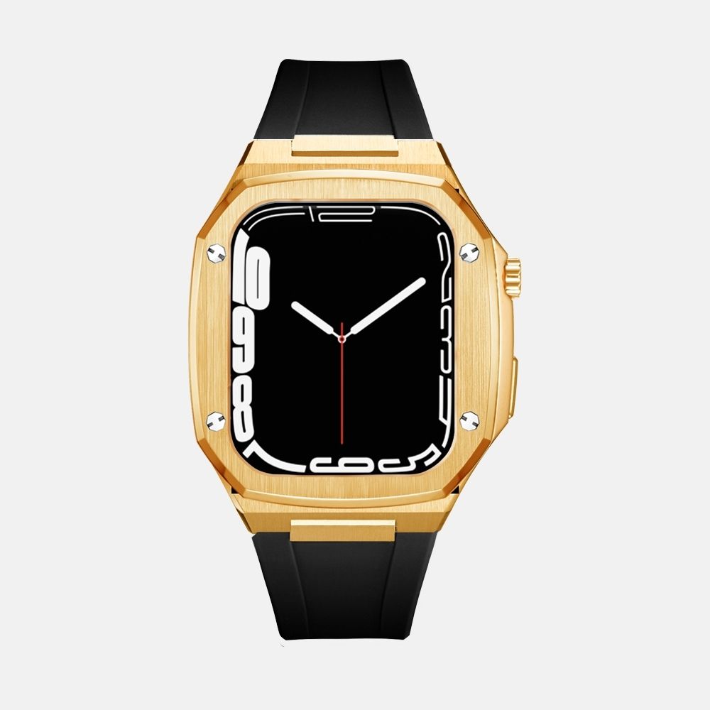 45MM Gold Luxury Edition iWatch Case: Silicone Strap