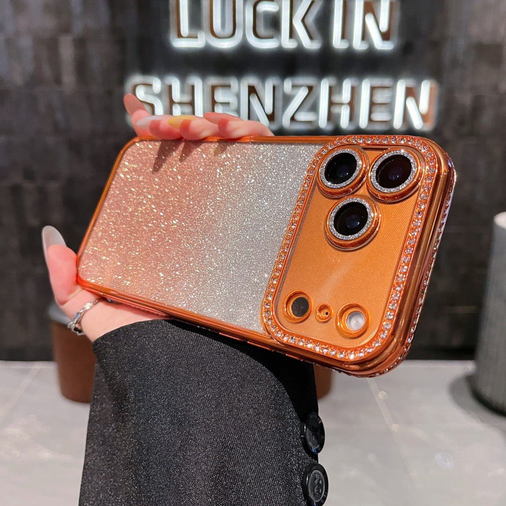 iPhone 17 Series Luxury Bling Square Diamond Protective Case
