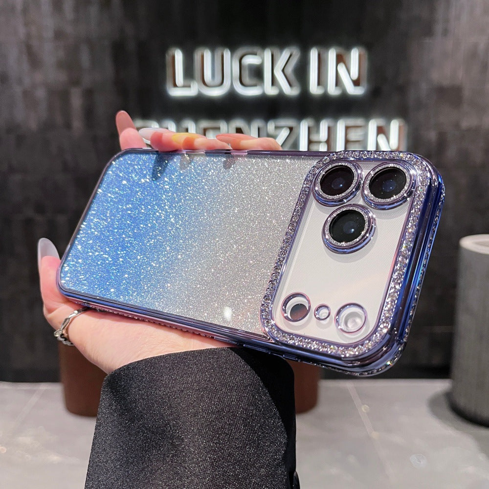 iPhone 17 Series Luxury Bling Square Diamond Protective Case
