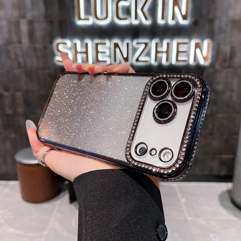 iPhone 17 Series Luxury Bling Square Diamond Protective Case