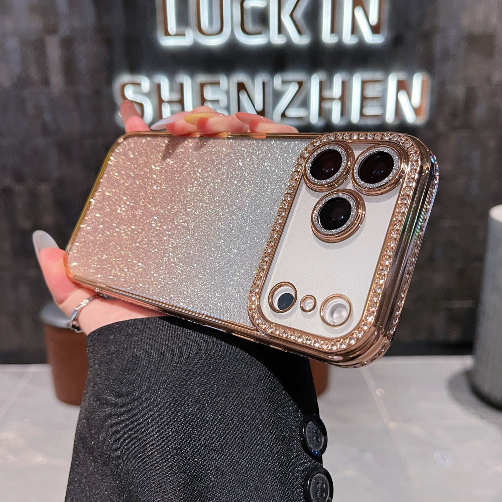 iPhone 17 Series Luxury Bling Square Diamond Protective Case