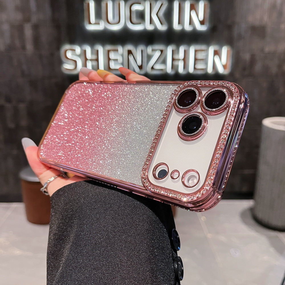 iPhone 17 Series Luxury Bling Square Diamond Protective Case
