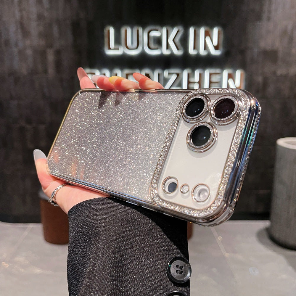 iPhone 17 Series Luxury Bling Square Diamond Protective Case