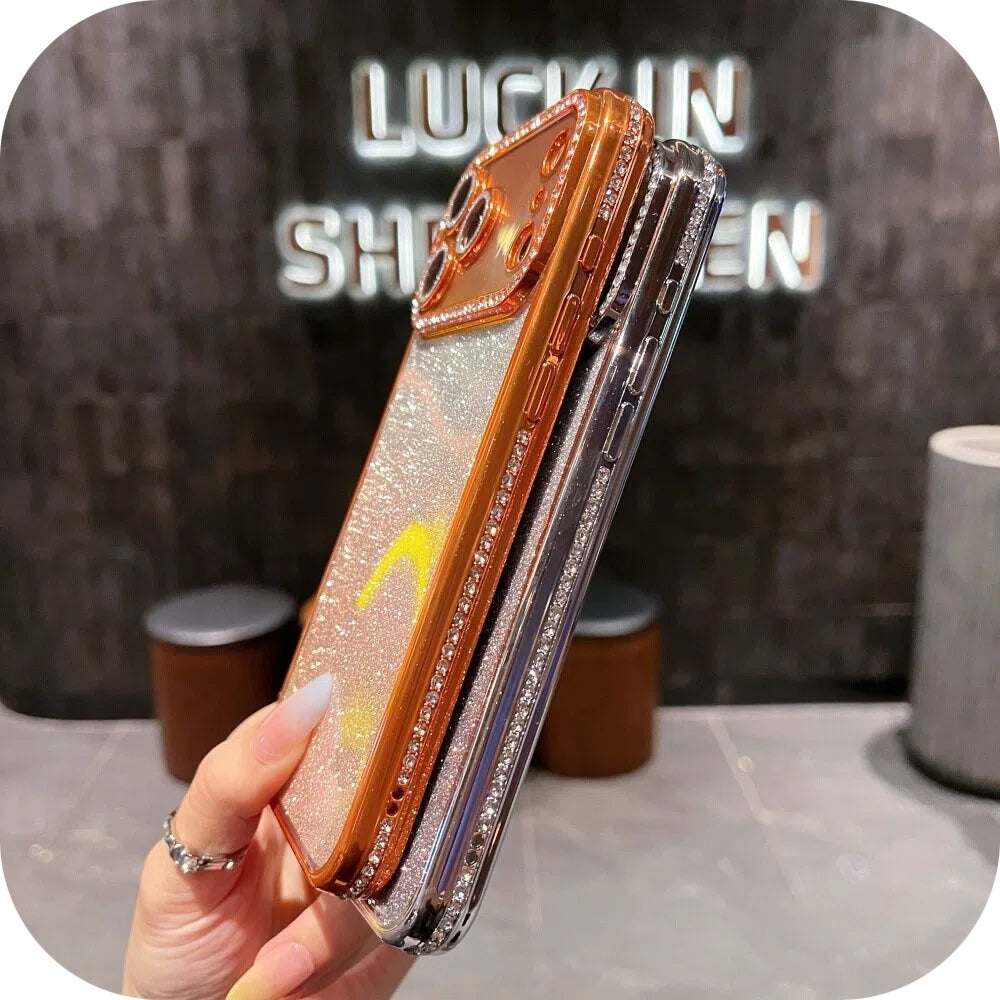 iPhone 17 Series Luxury Bling Square Diamond Protective Case