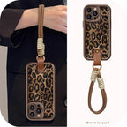 Leopard Matte iPhone 17 Case with Lanyard – Luxury Texture, Stylish & Durable