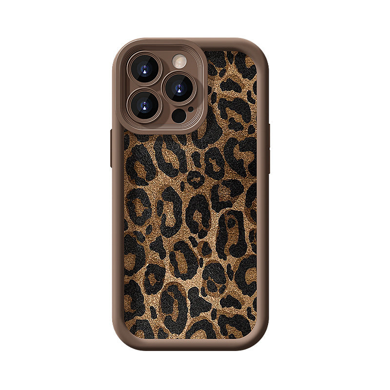 Leopard Matte iPhone 17 Case with Lanyard – Luxury Texture, Stylish & Durable