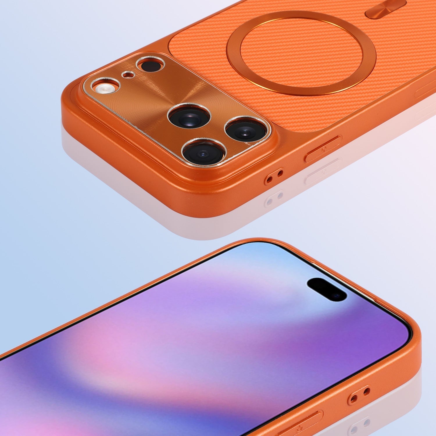 Magnetic iPhone 17 Case – Full Lens Coverage & Cavity Texture Shockproof Design