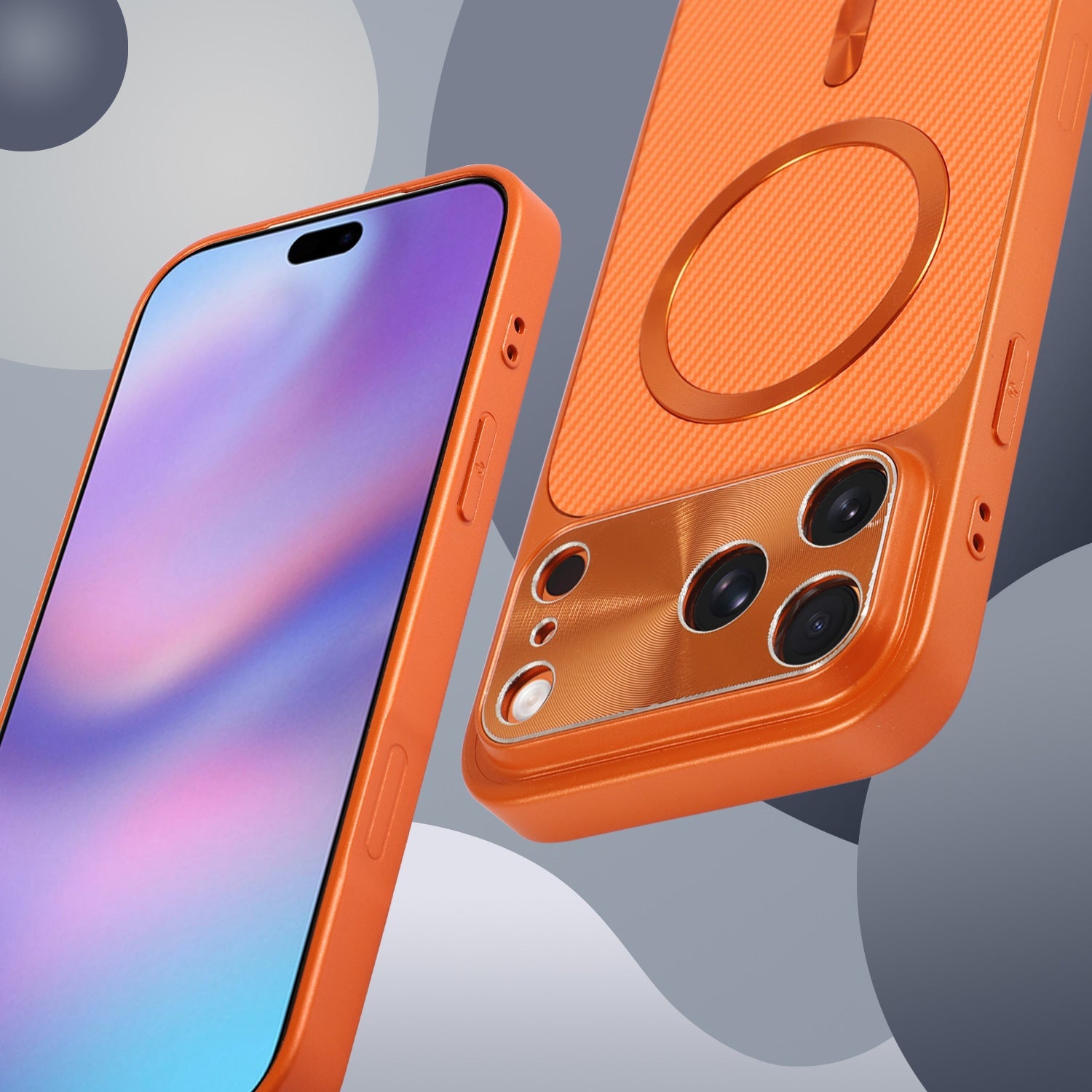 Magnetic iPhone 17 Case – Full Lens Coverage & Cavity Texture Shockproof Design